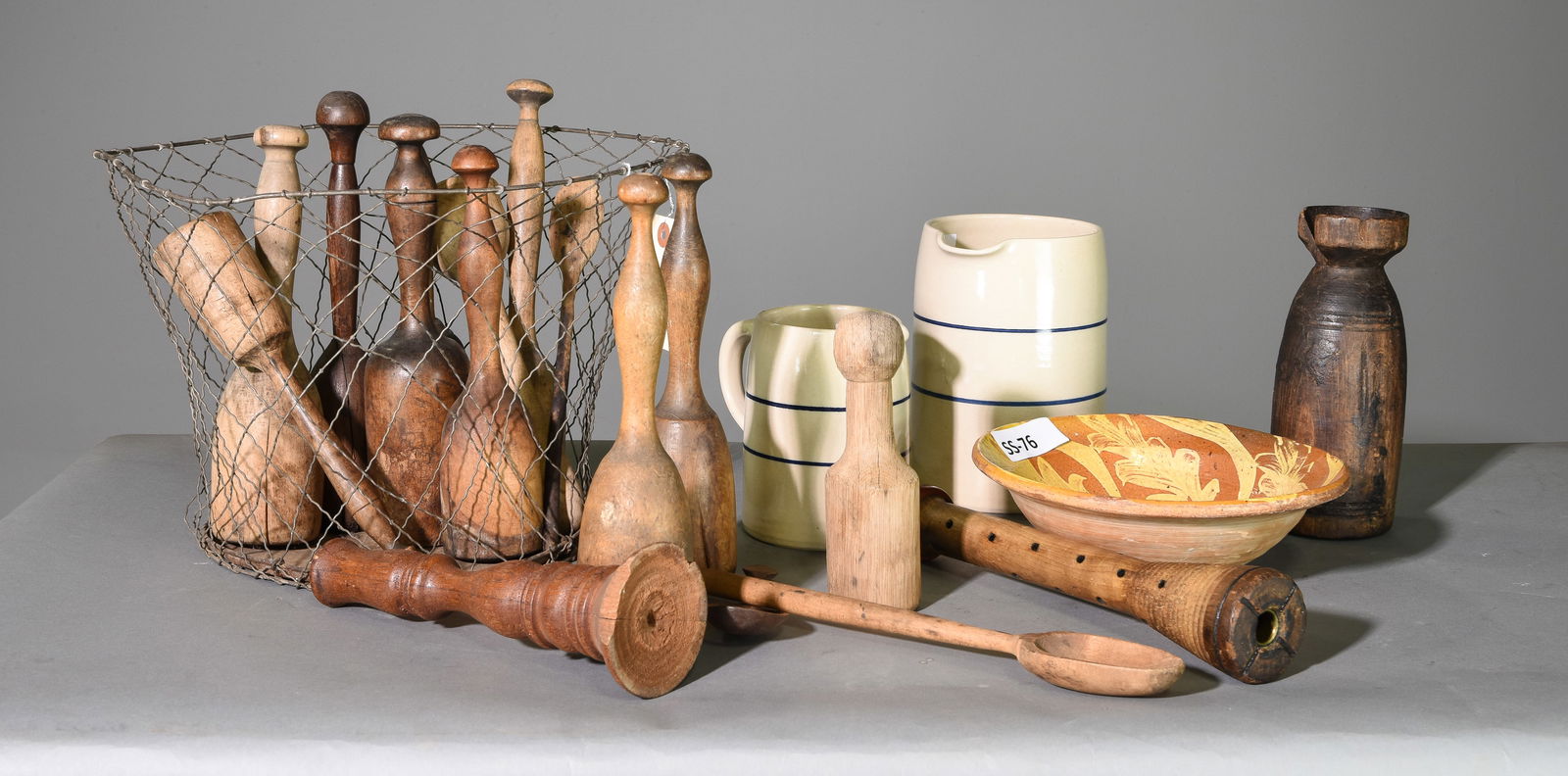 21pc Assorted Pottery Vessels, Basket, Bowl, ETC. (1 of 2)