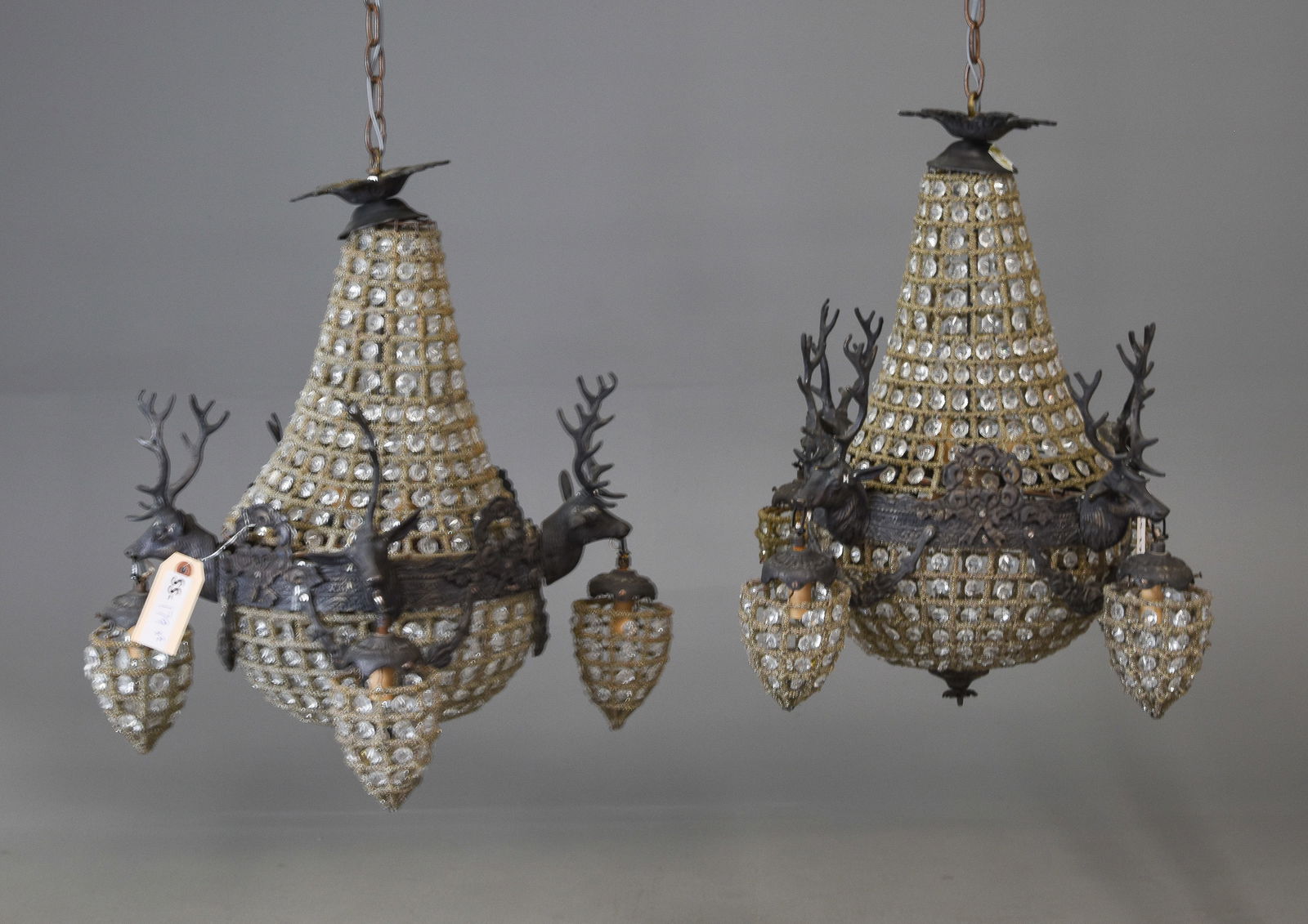 2 Empire Style Stag Head Chandeliers (1 of 3)