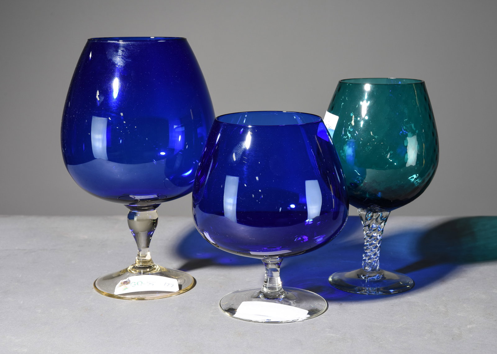 3 Large Blown Glass Snifters (1 of 3)