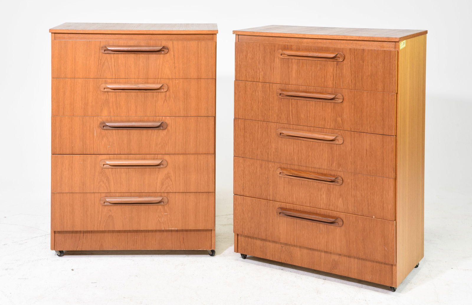 Pair Of Mid Century Teak 5 Drawer Chest (1 of 9)