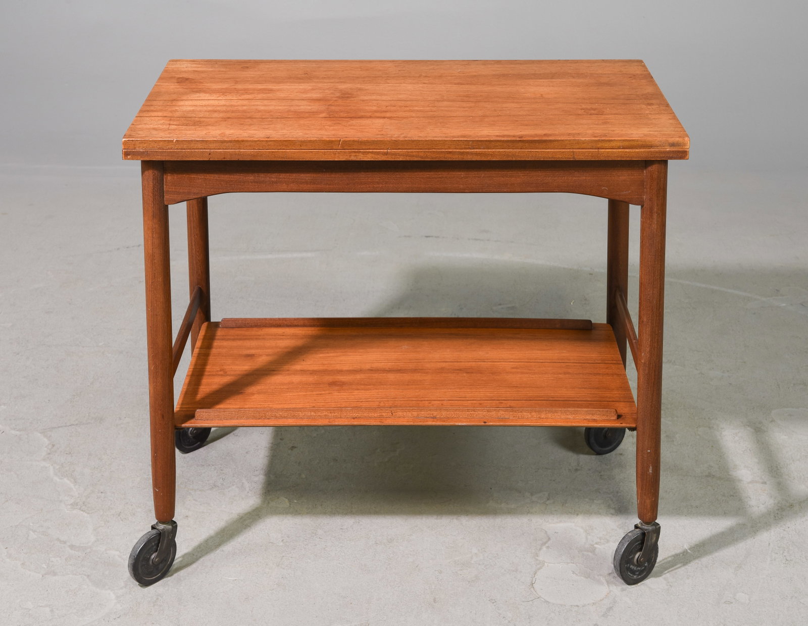 Mid Century Modern Flip Top Trolley - Everest: Danish Modern Style Flip Top Trolley - Everest - 28.5 inches tall x 30 x 16, leaf is 16 inches