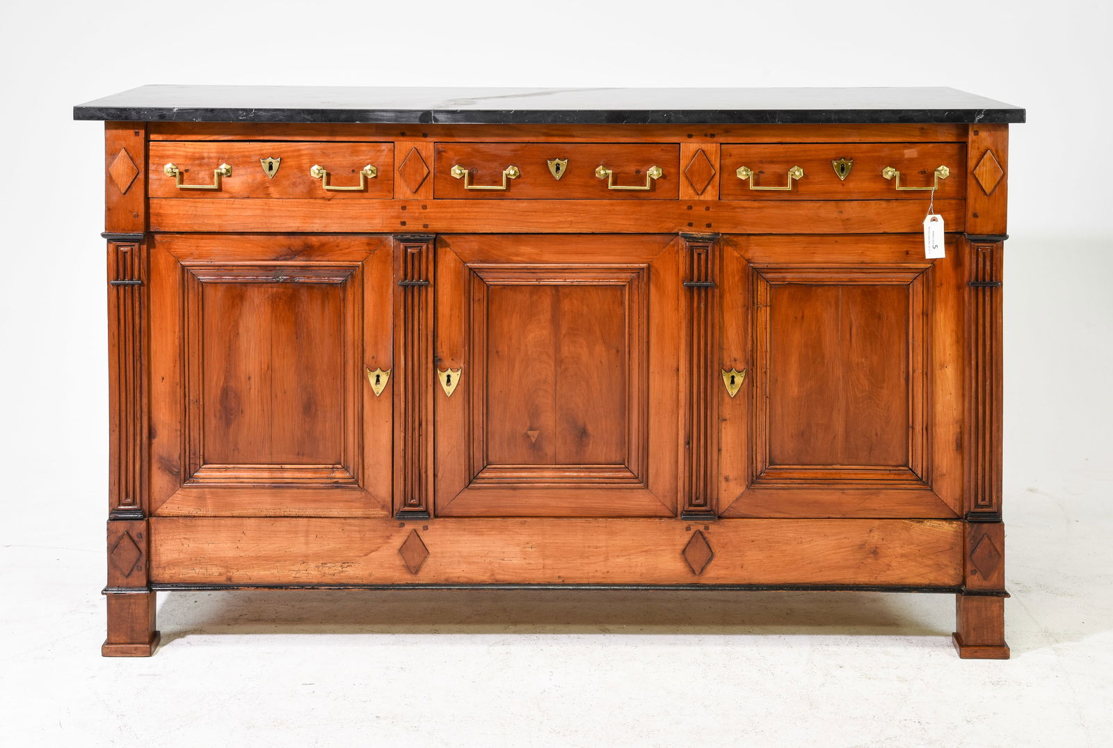 French Walnut Marble Top Sideboard / Enfilade (1 of 9)