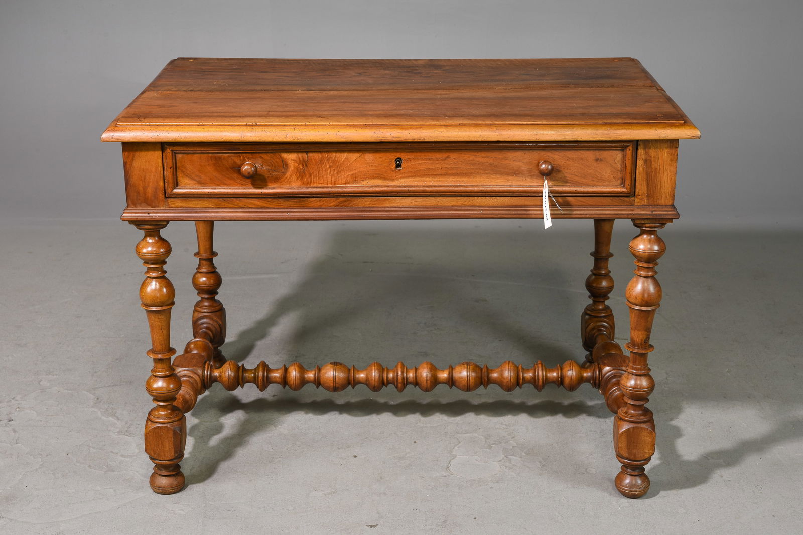 French Single Drawer Walnut Writing Table (1 of 8)