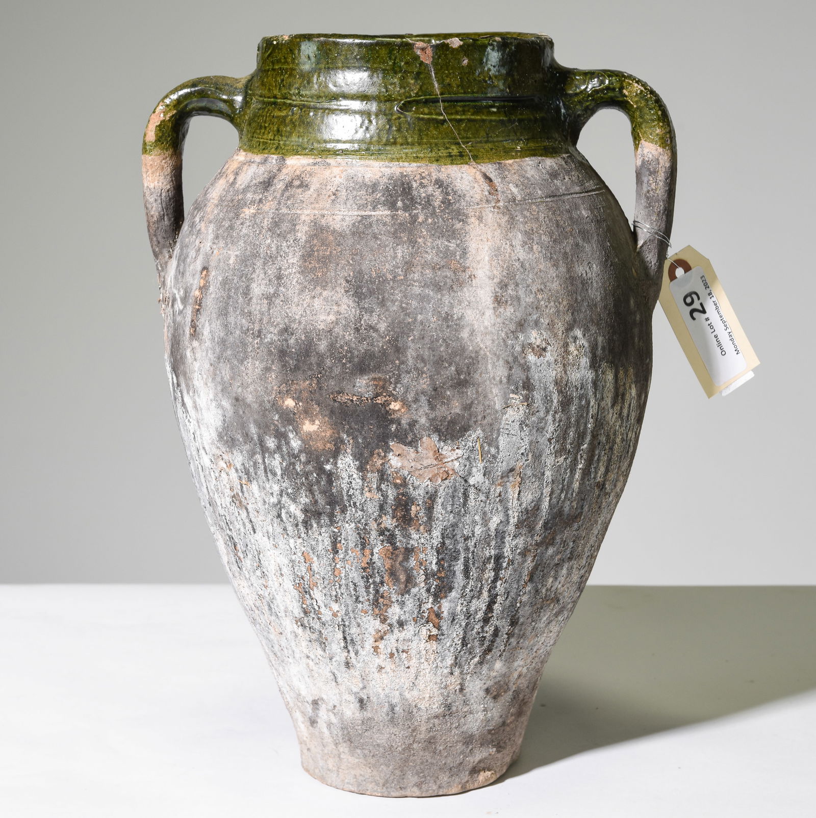 French Green Glazed Confit Pot #2 (1 of 3)