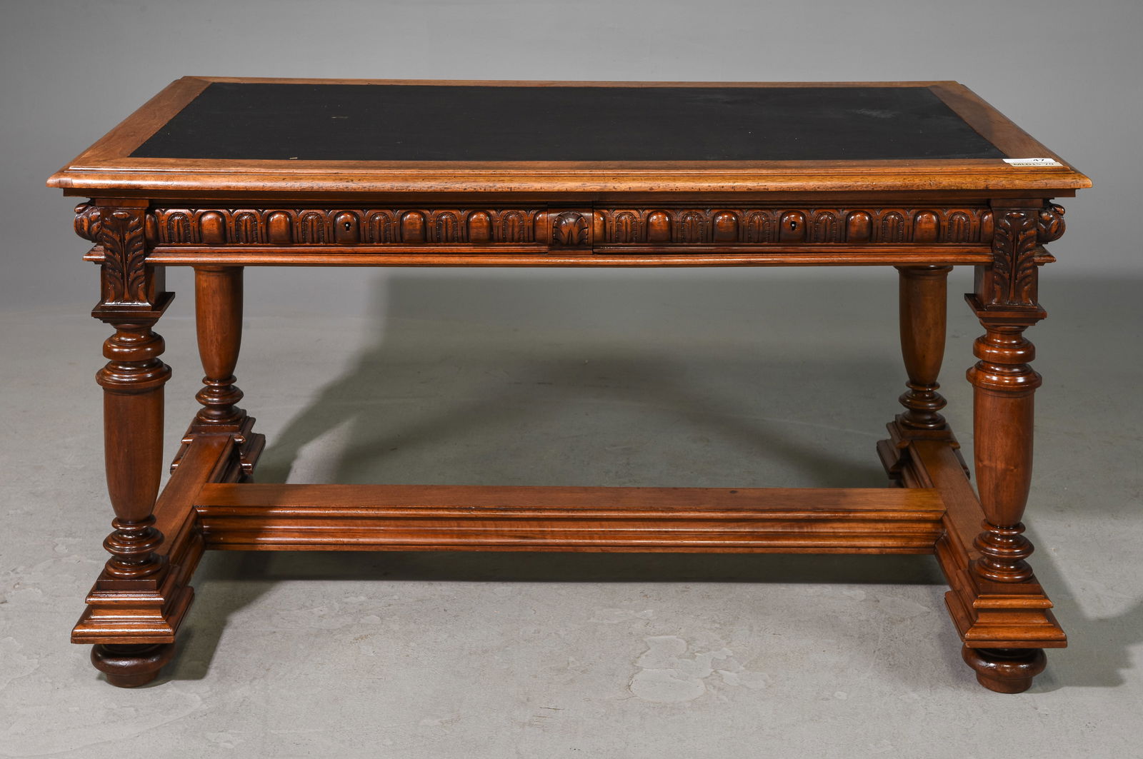 Henri II Style Leather Top Writing Table / Desk (1 of 7)