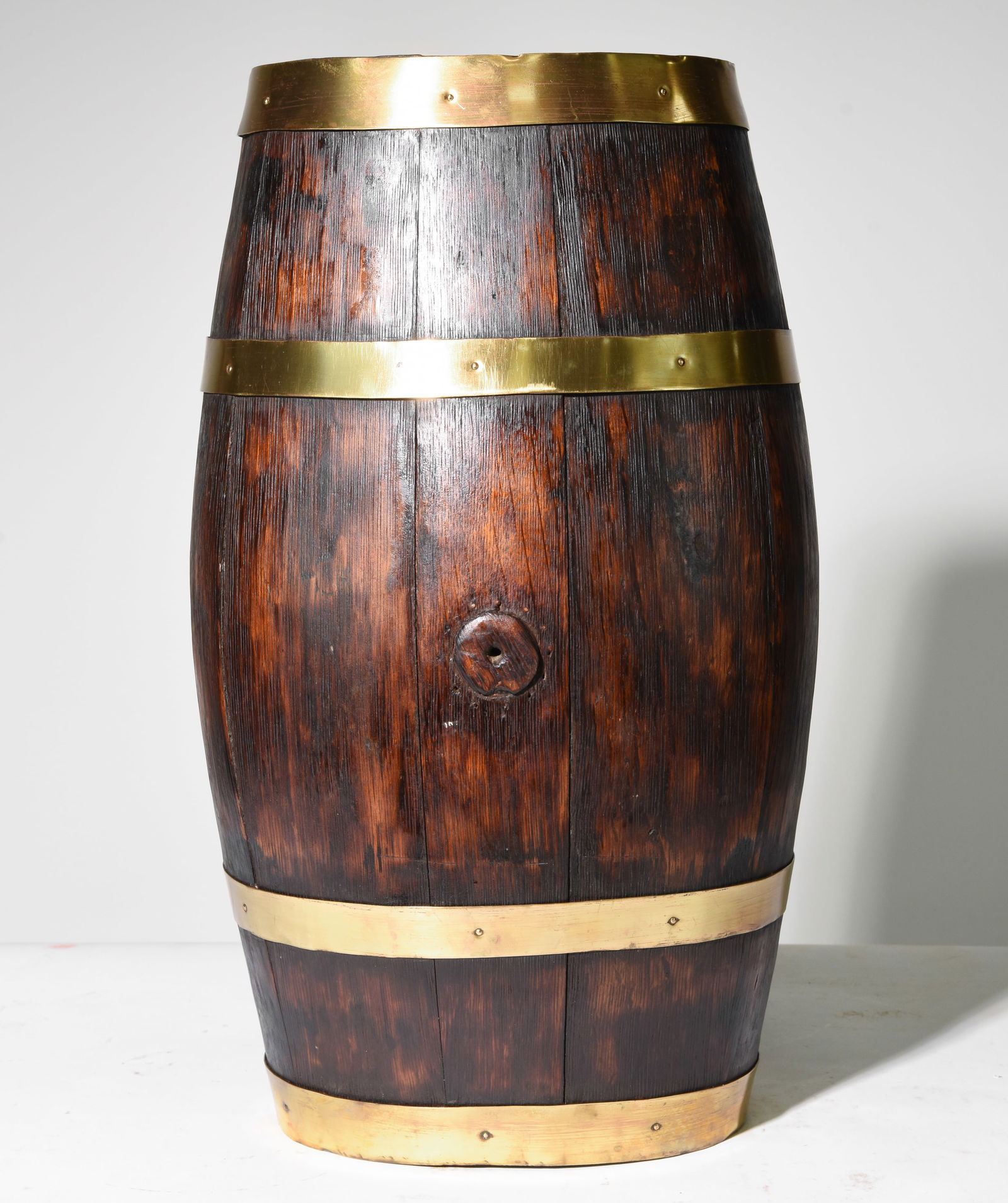 Brass Banded Oak Barrel / Stick Stand (1 of 4)