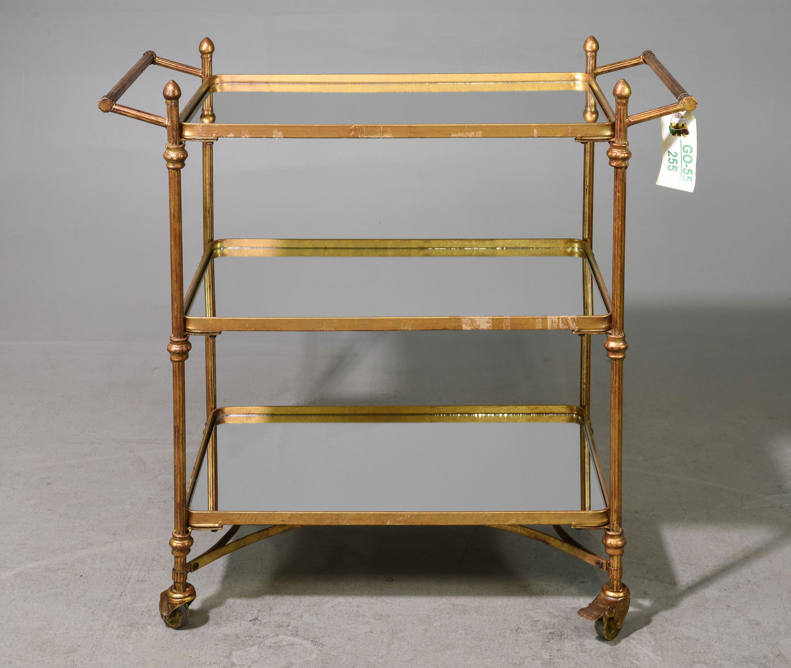 Brass Finished Three Tier Trolley / Cart (1 of 7)