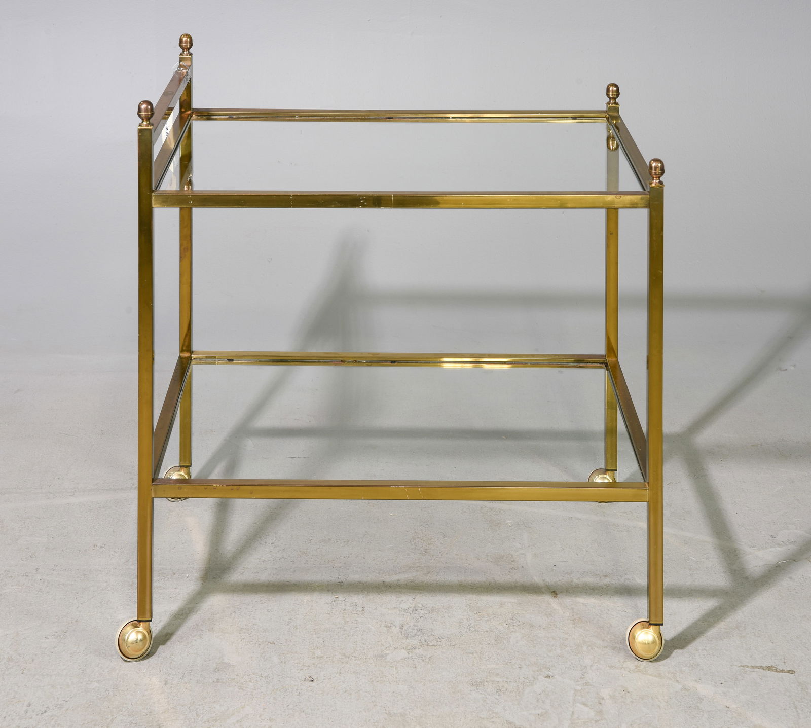 Brass Finished Two Tier Trolley / Cart (1 of 3)