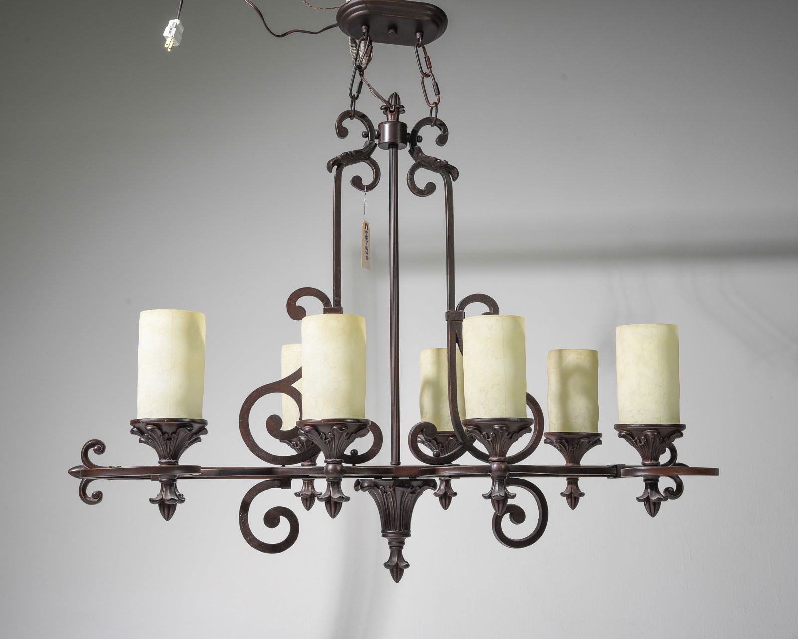 8 Light Candle Style Iron  Chandelier (1 of 3)