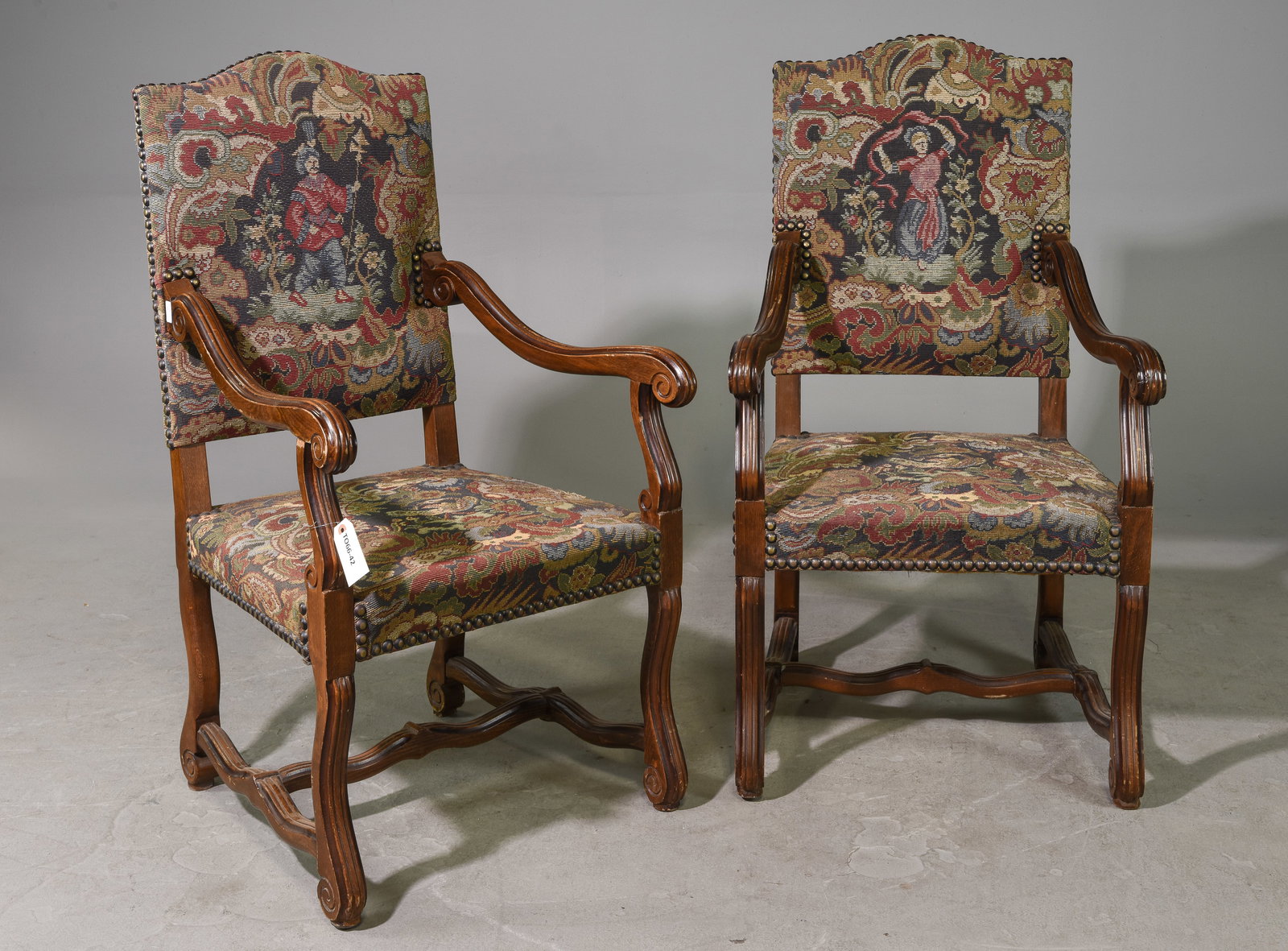 2 French Oak Fireside Arm Chairs (1 of 6)