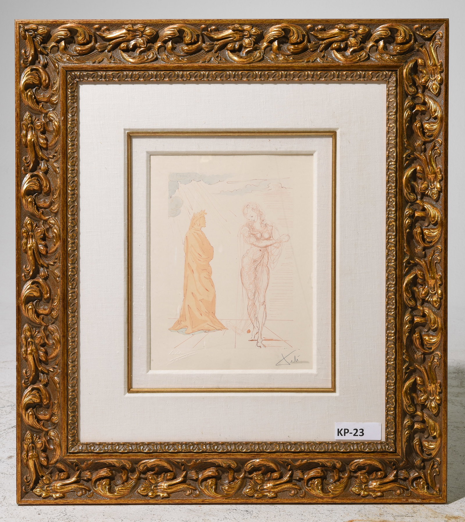 Framed Salvador Dali - Canto 2 - Inferno (1 of 4)