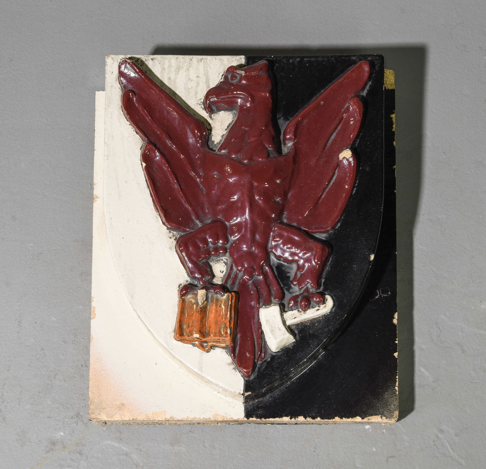 Terra Cotta Shield Crest: Terra Cotta Shield Crest - 23 inches tall x 18 x 7