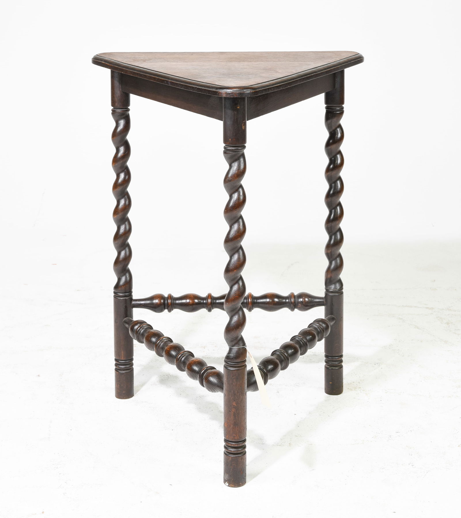 British Oak Barley Twist Triangular Table (1 of 3)
