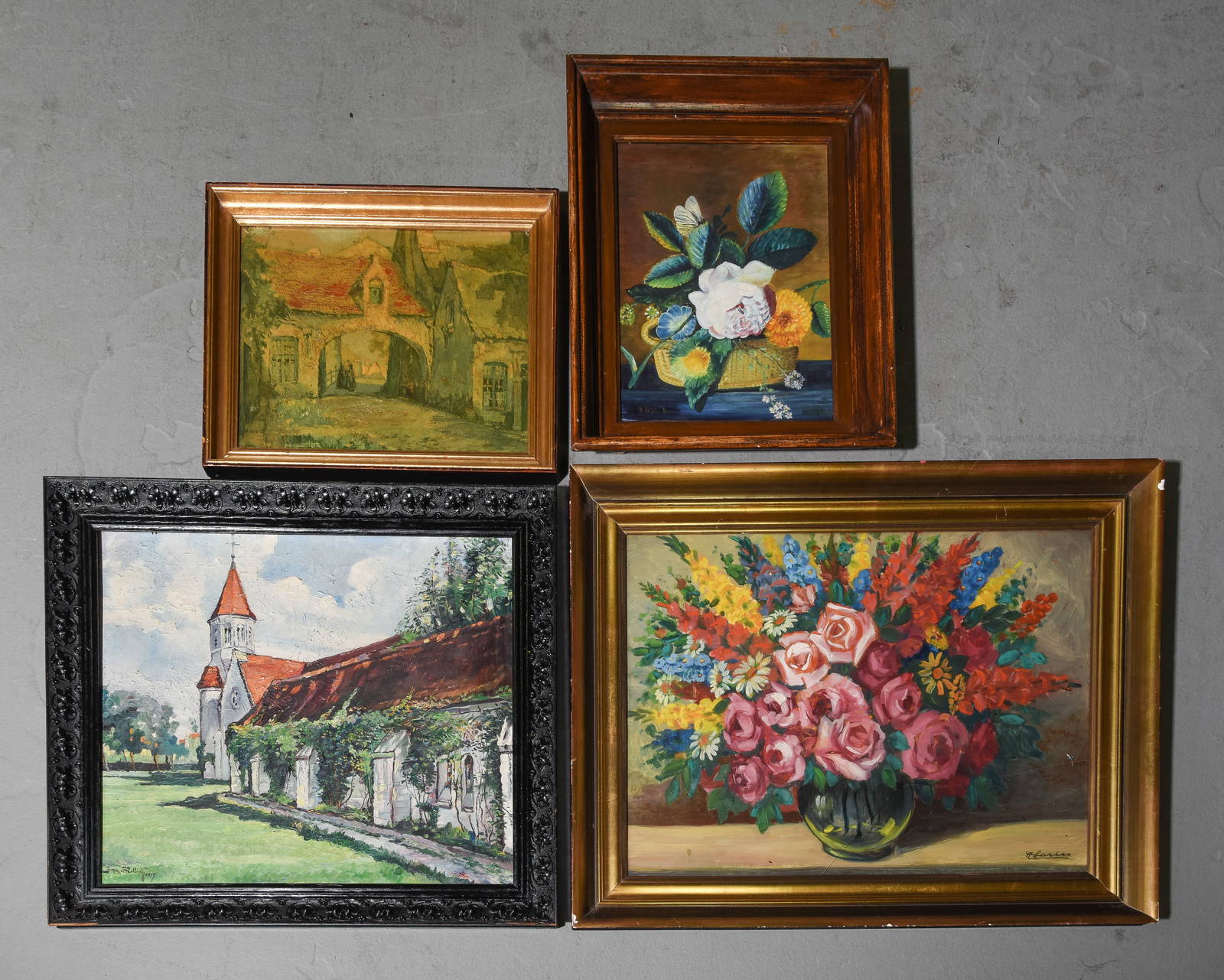 4pcs Assorted Framed Art Auction