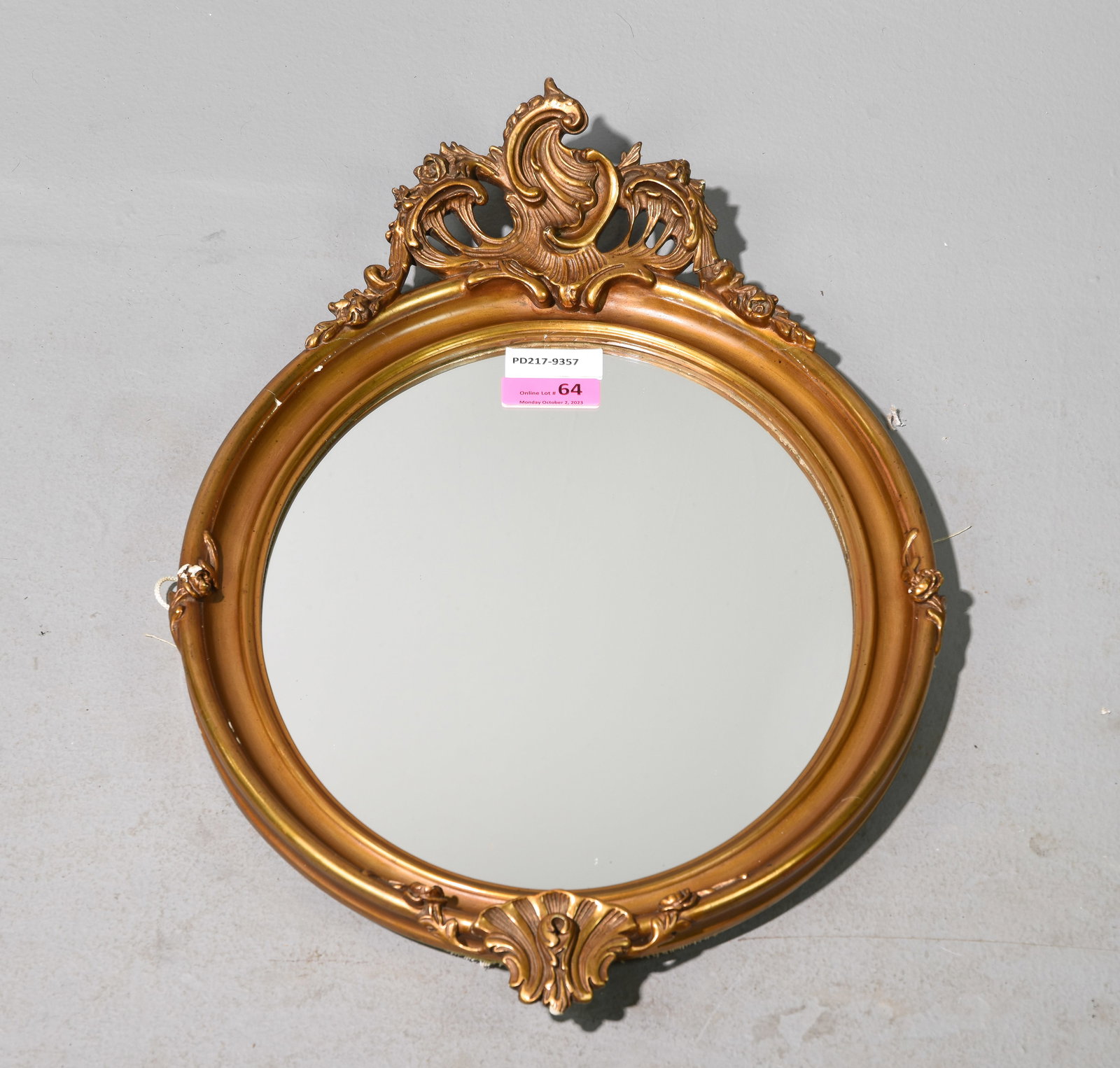 Louis XV Style Oval Gilded Mirror (1 of 4)
