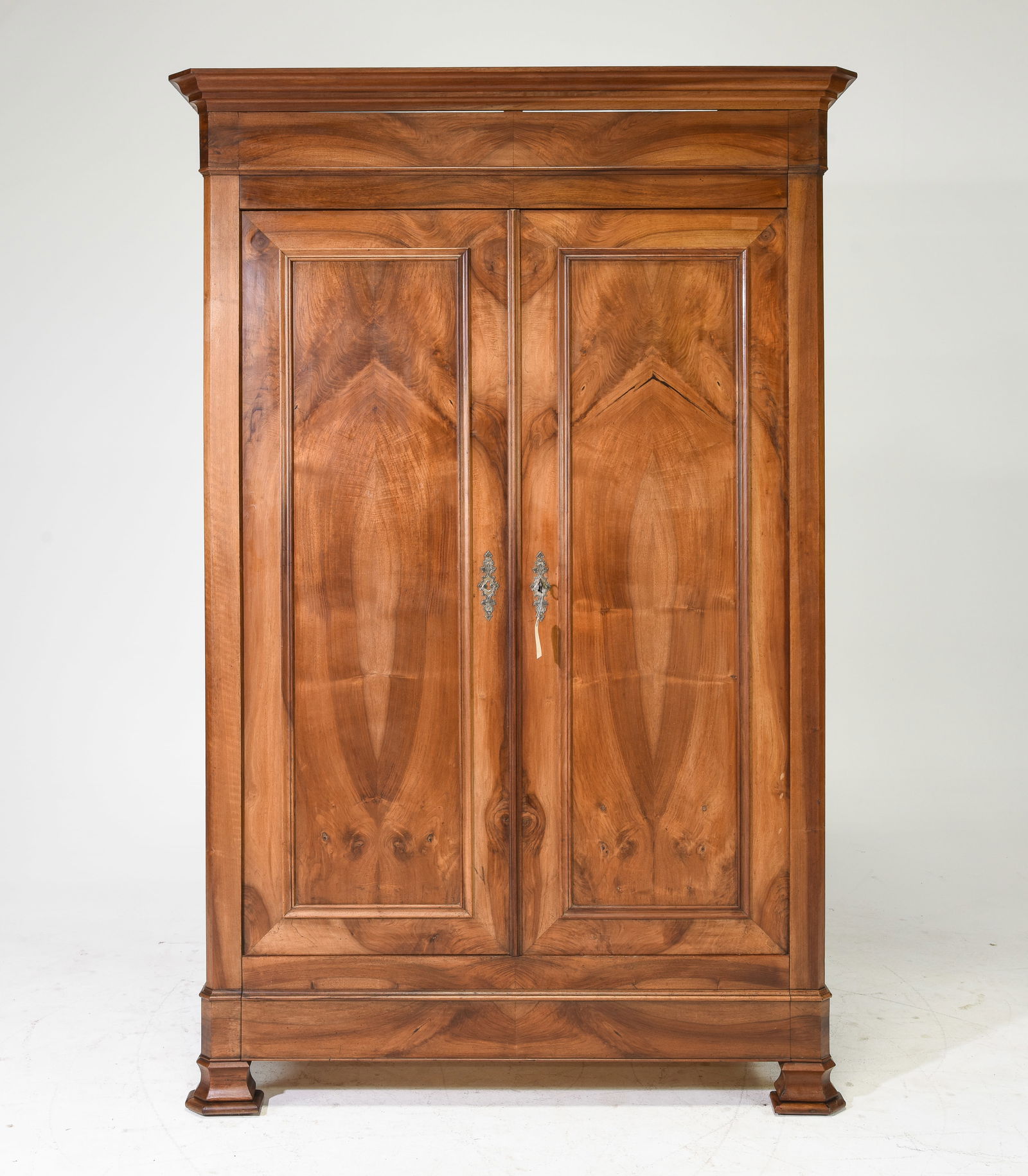 Louis Phillipe Style Walnut Double Door Armoire (1 of 8)
