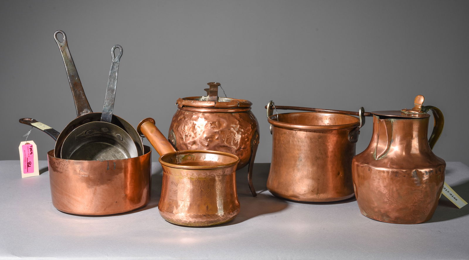 4pcs French Copper & 3pc Graduated Sauce Pans (1 of 4)
