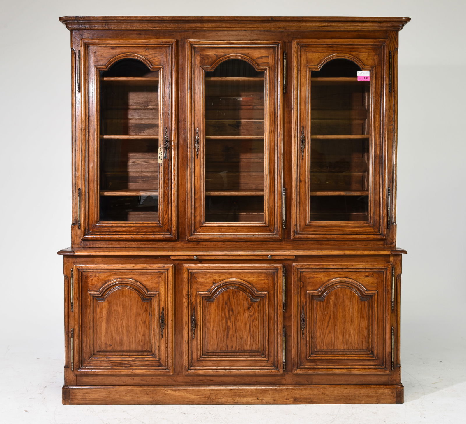 French Solid Oak Bookcase / Cupboard c.1930's (1 of 8)
