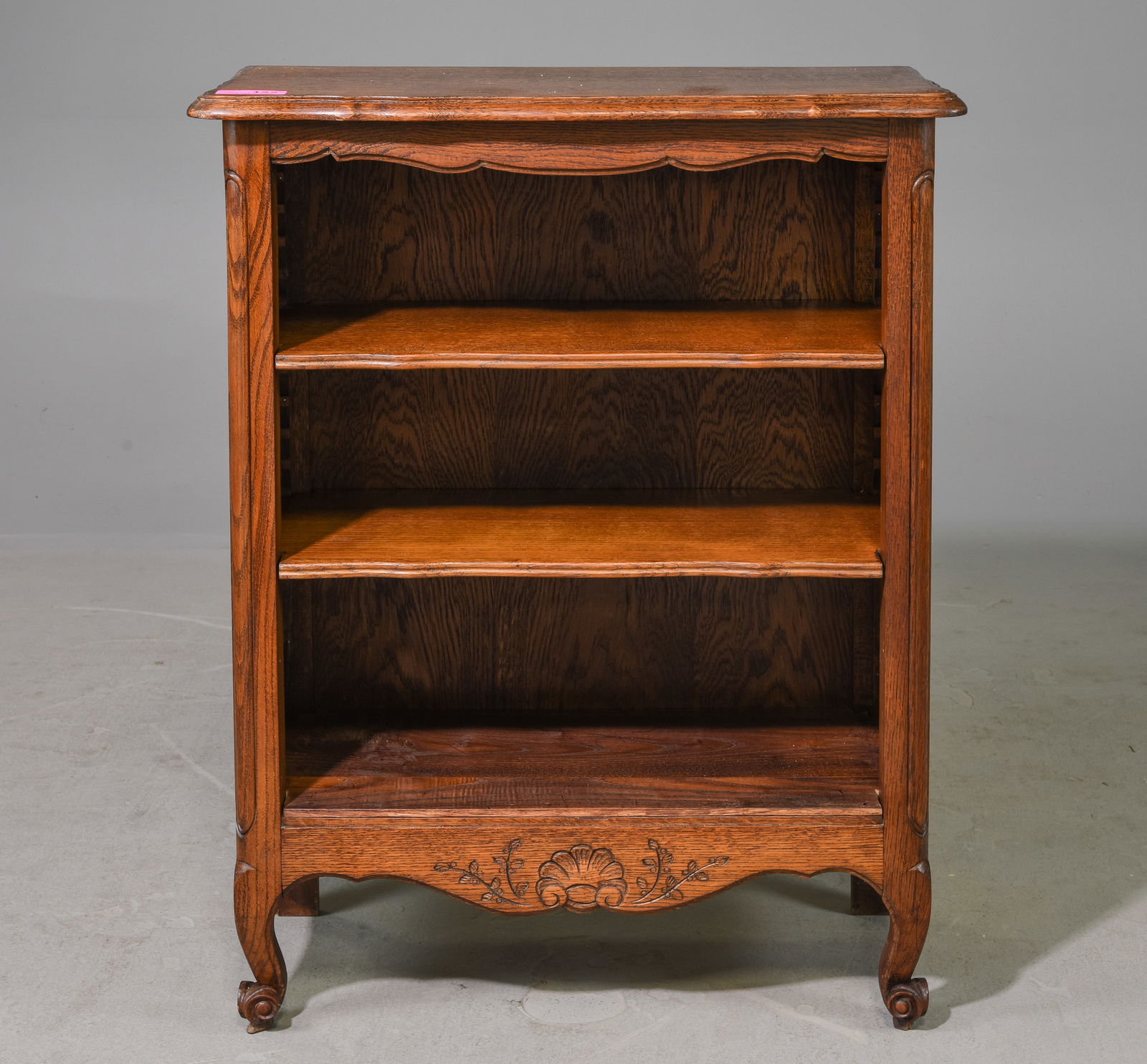 French Regency Style Oak Open Bookshelf c.1930's #1 (1 of 5)