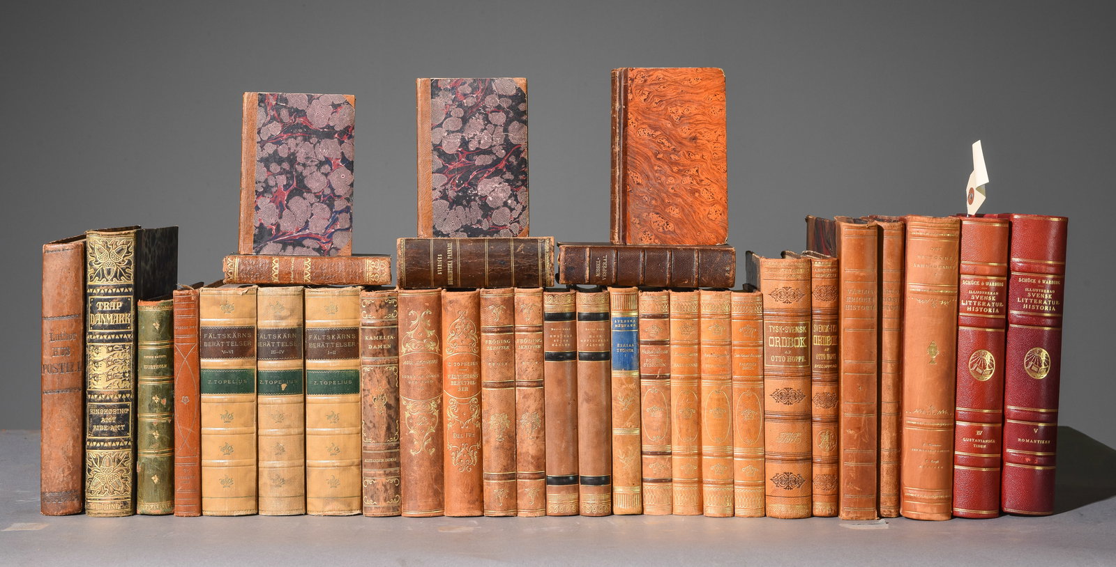 32 European Leather Bound Books (1 of 7)