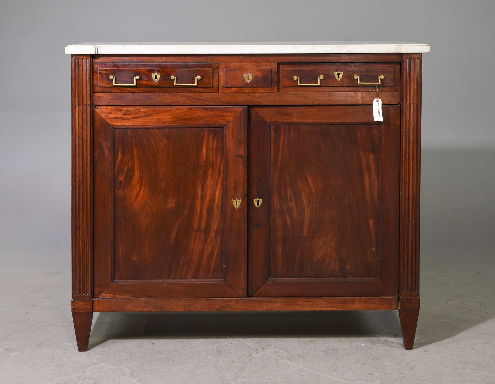 French Mahogany White Marble Top Buffet (1 of 6)