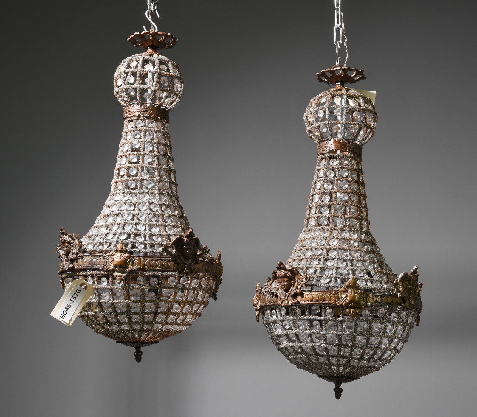 2 French Empire Style Basket Chandeliers #2 (1 of 3)