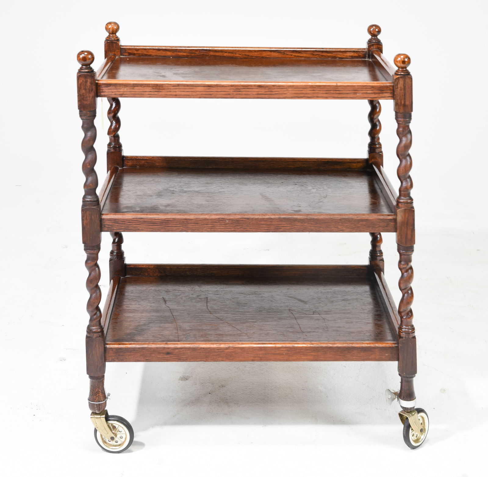 British Barley Twist 3 Tier Trolley / Cart c.1920's #3 (1 of 3)