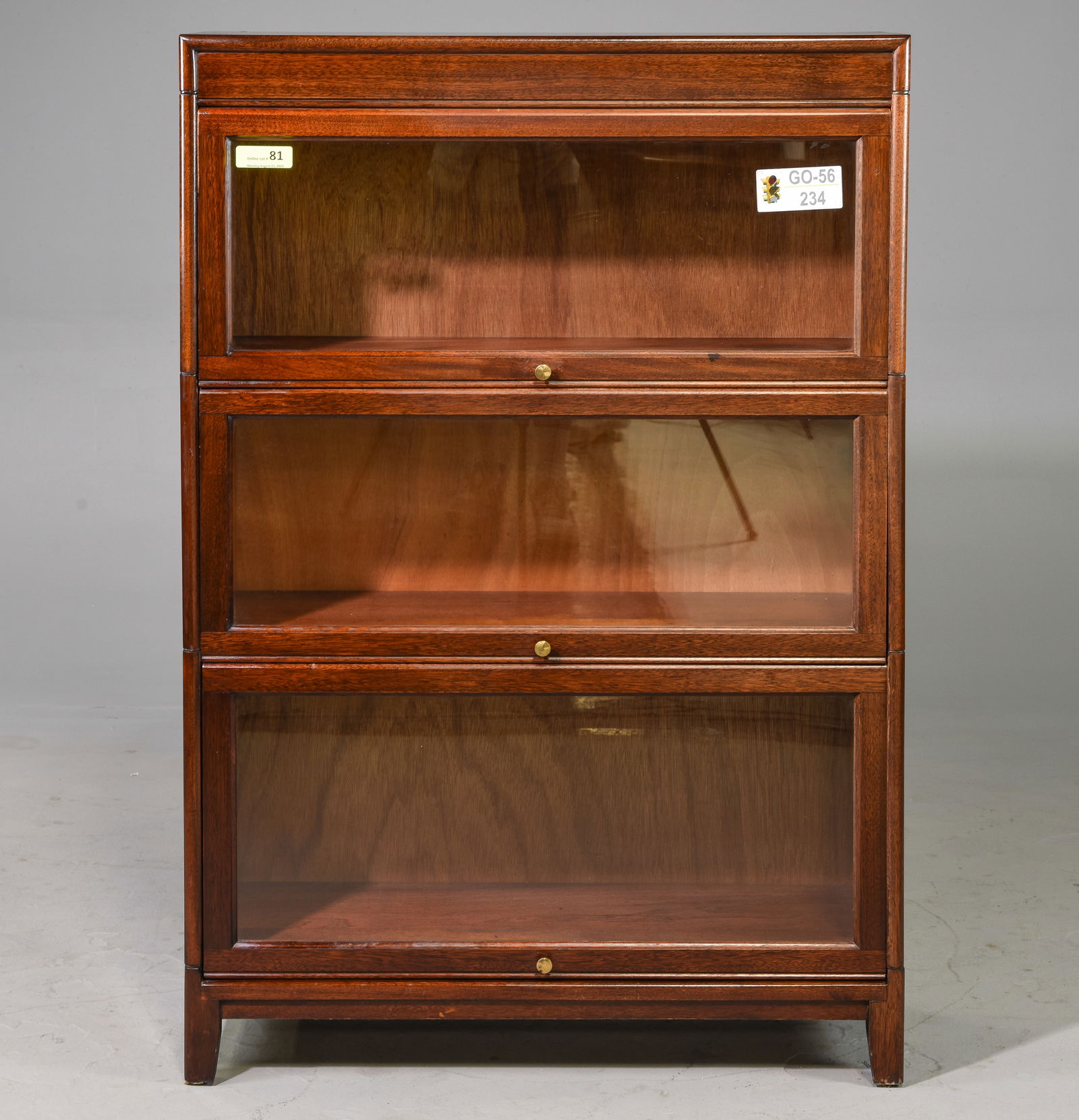 British 3 Tier Stacking Lawyers Bookcase (1 of 5)