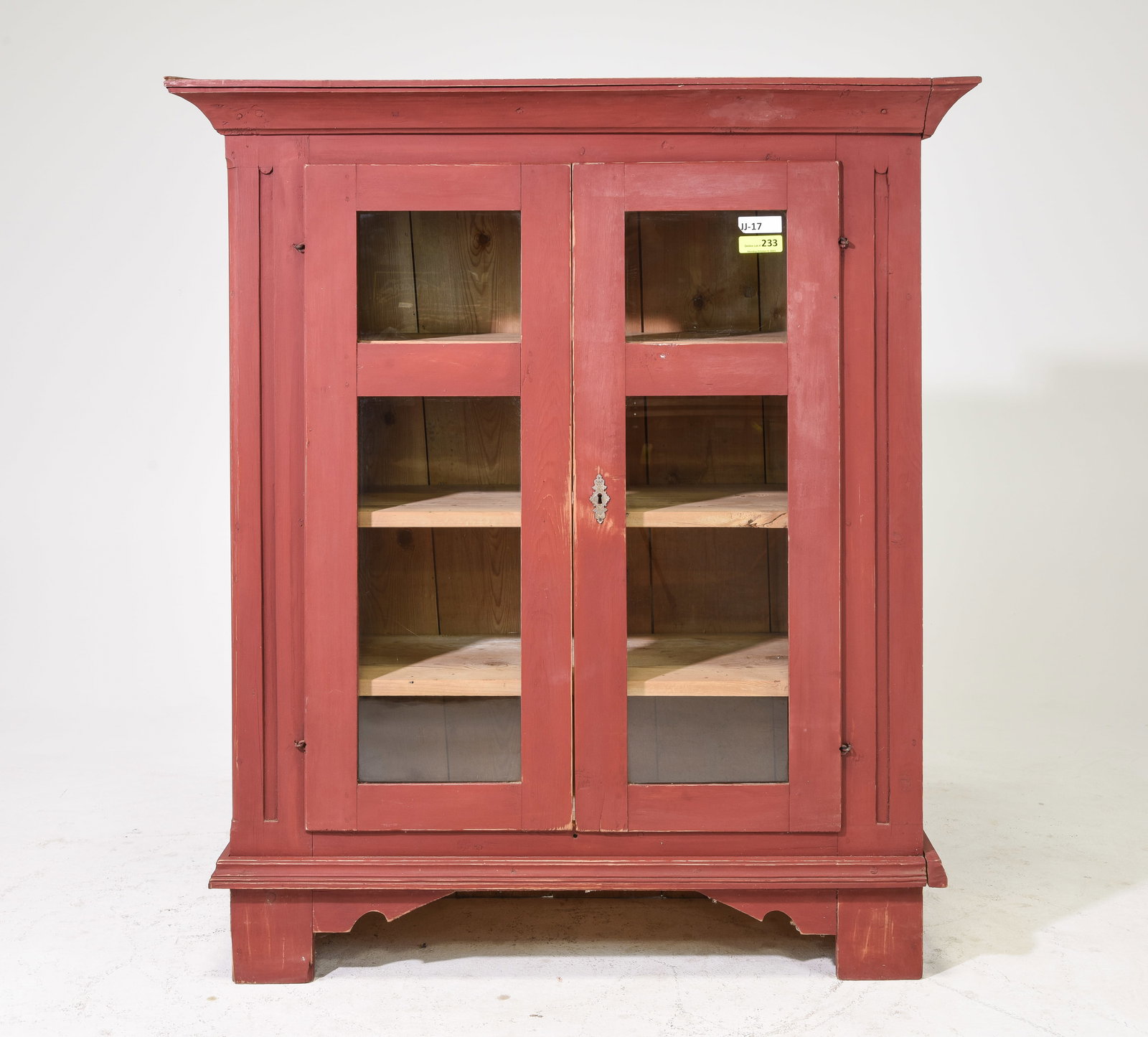 Red Painted Farmhouse Style Cupboard (1 of 5)