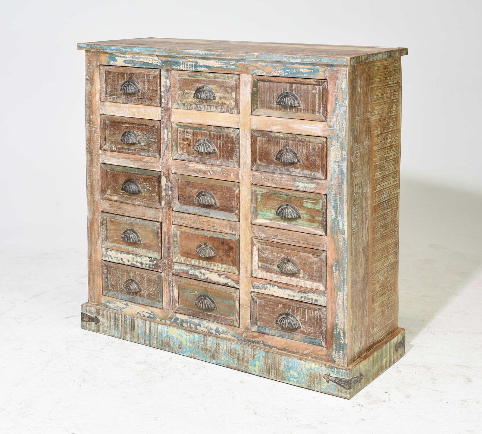 15 Drawer Painted Bank Of Drawers / Chest #1 (1 of 3)