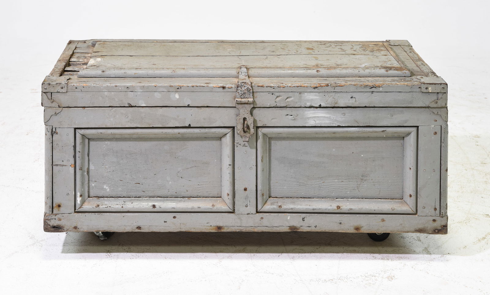 Antique Rustic Painted Tool Box / Chest (1 of 5)
