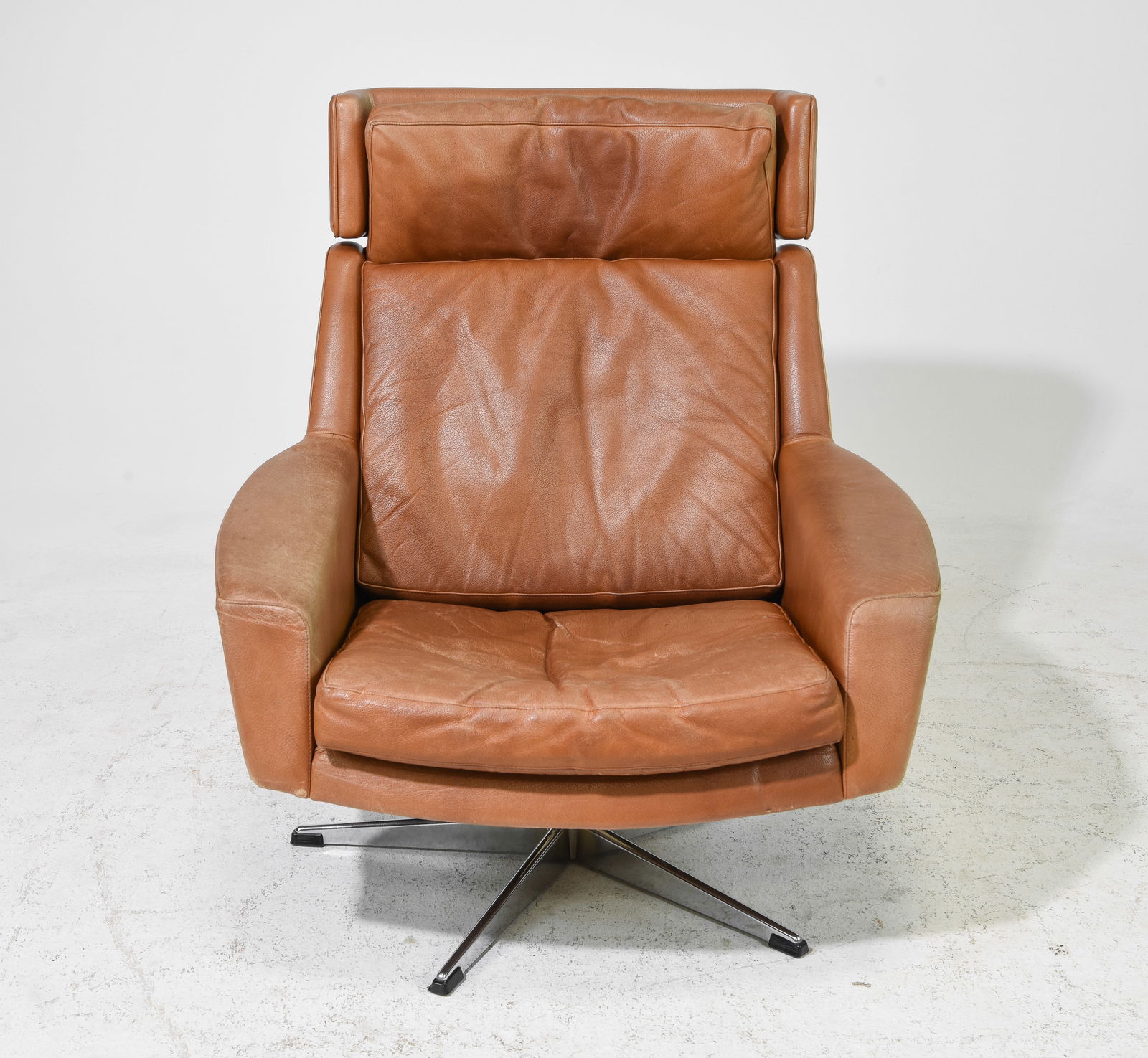 Mid Century Modern Leather Arm Chair (1 of 7)
