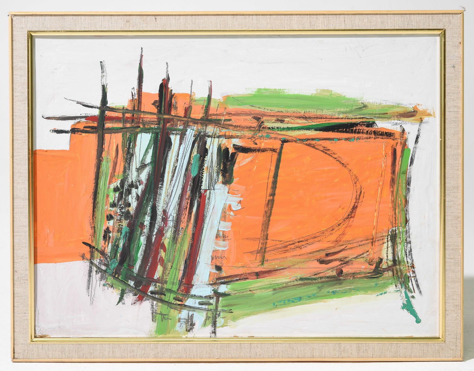 Framed Abstract Acrylic on Board Art (1 of 3)