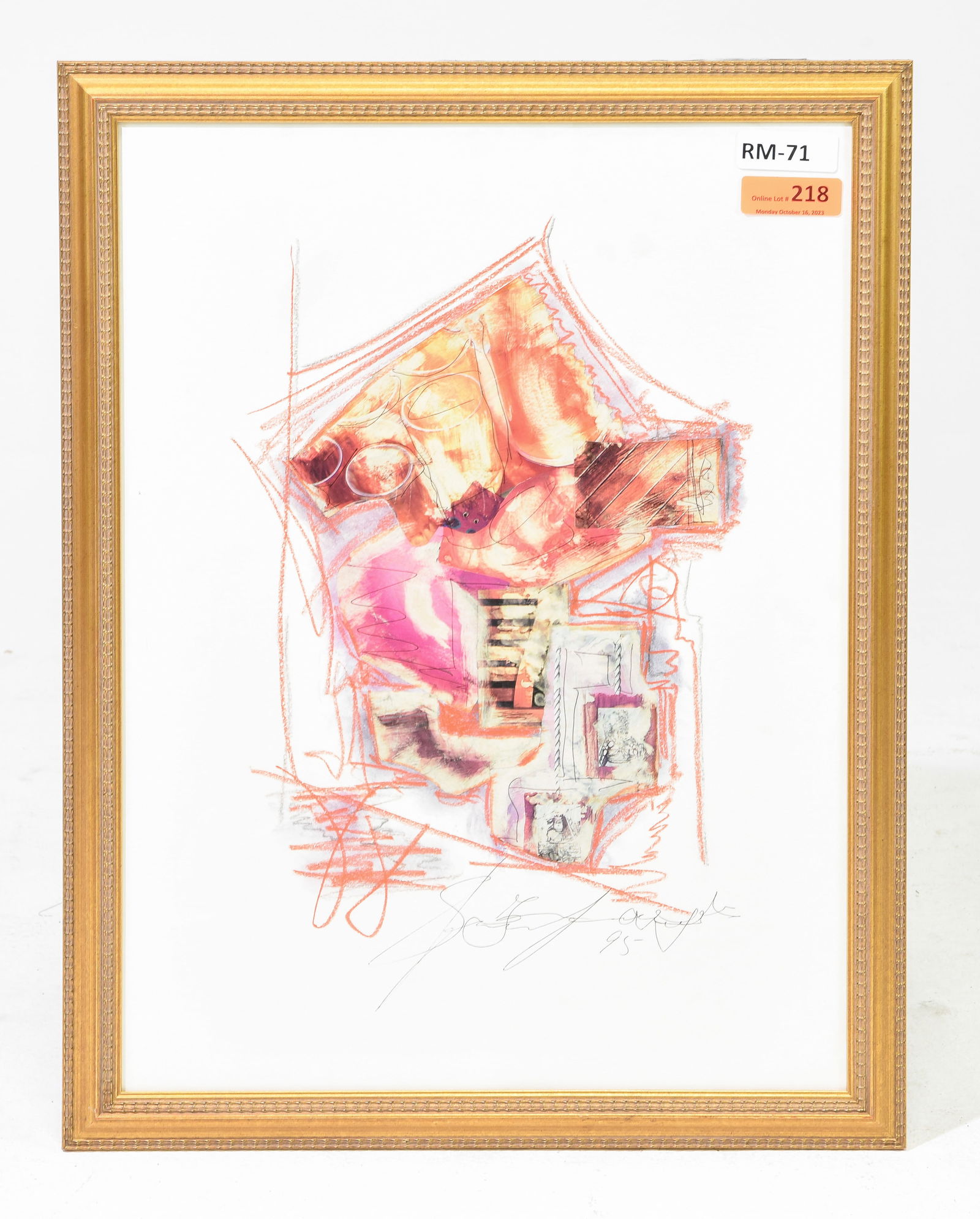 Framed Abstract Mixed Media Art - Artist Signed (1 of 3)