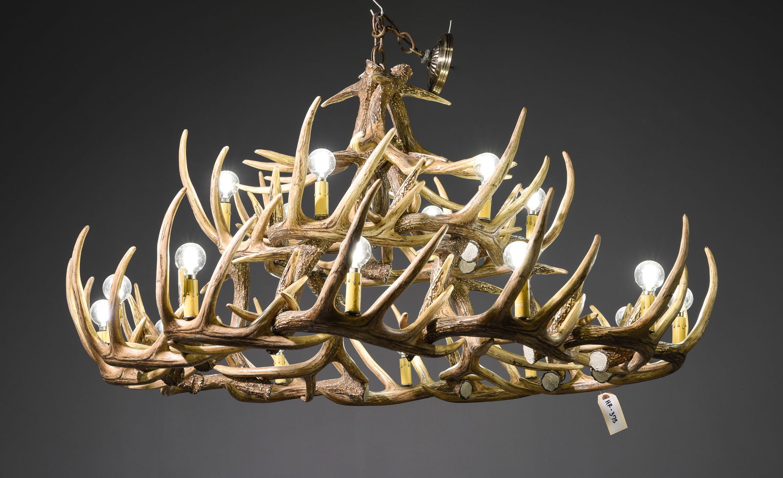 Faux Antler / Deer Horn American Wired Chandelier (1 of 4)
