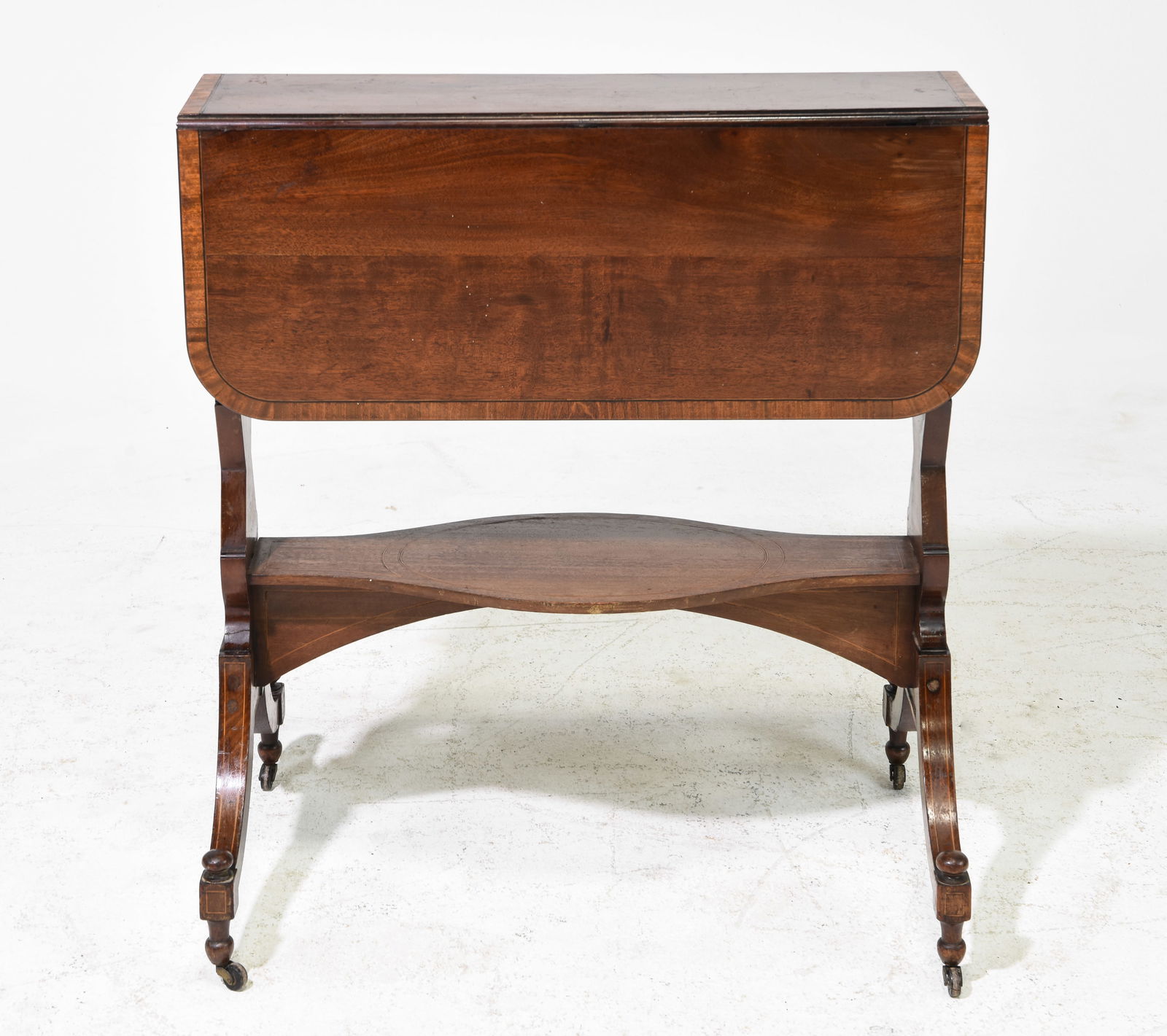 French Mahogany Petite Narrow Drop Leaf Table (1 of 5)