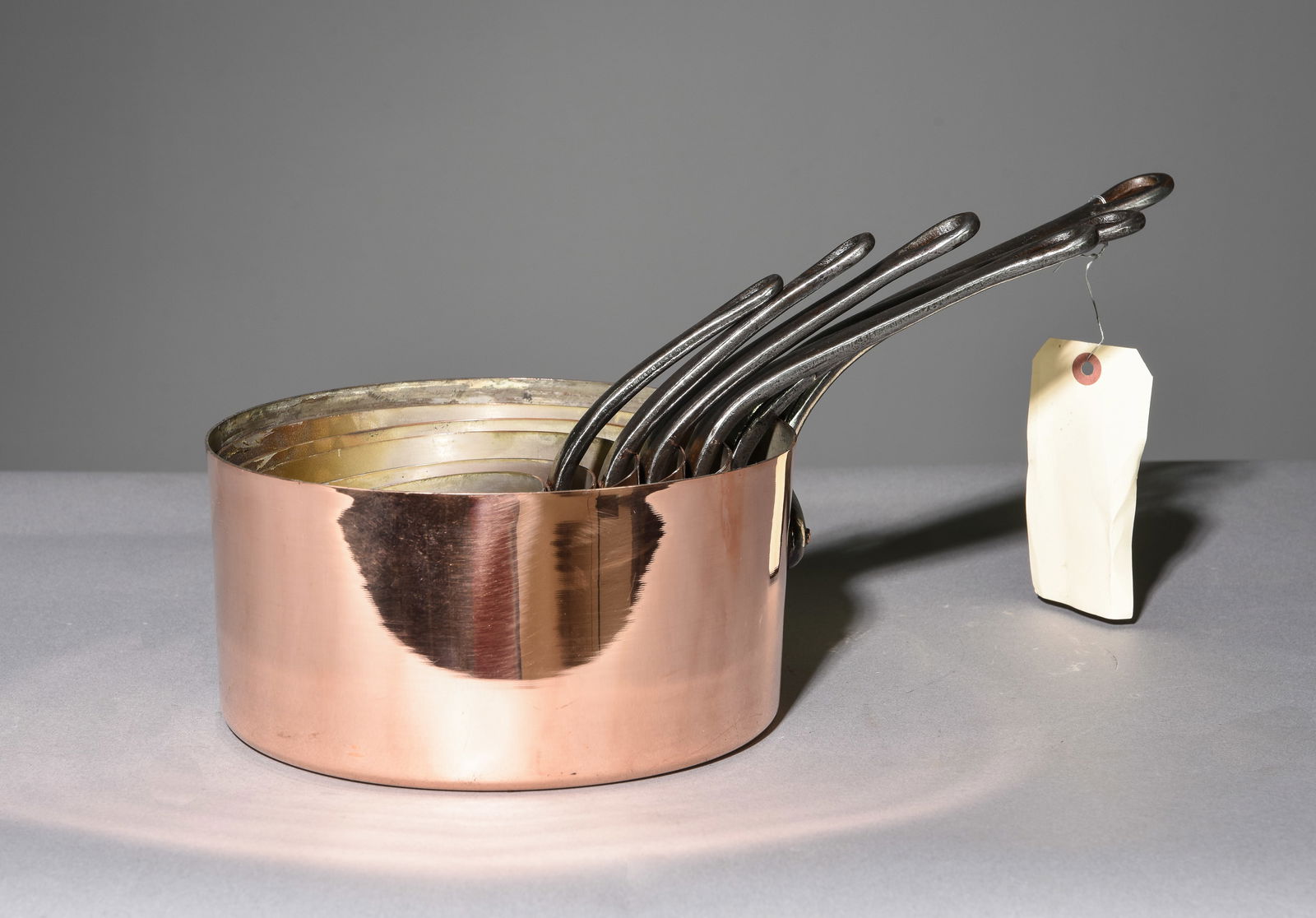 Set of 6 French Polished Copper Sauce Pans (1 of 3)