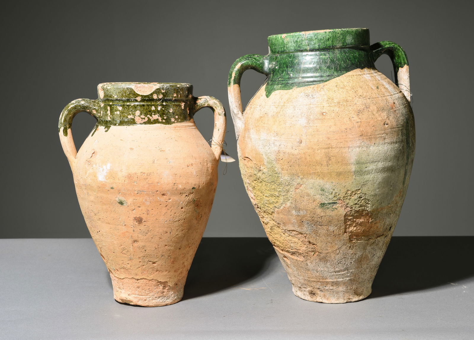 2 French Green Glazed Confit Pots #1 (1 of 5)