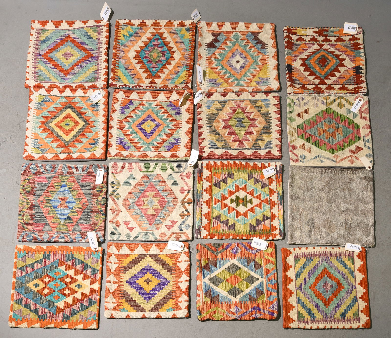 16 Assorted Afghan Hand Woven Pillow Covers (1 of 6)