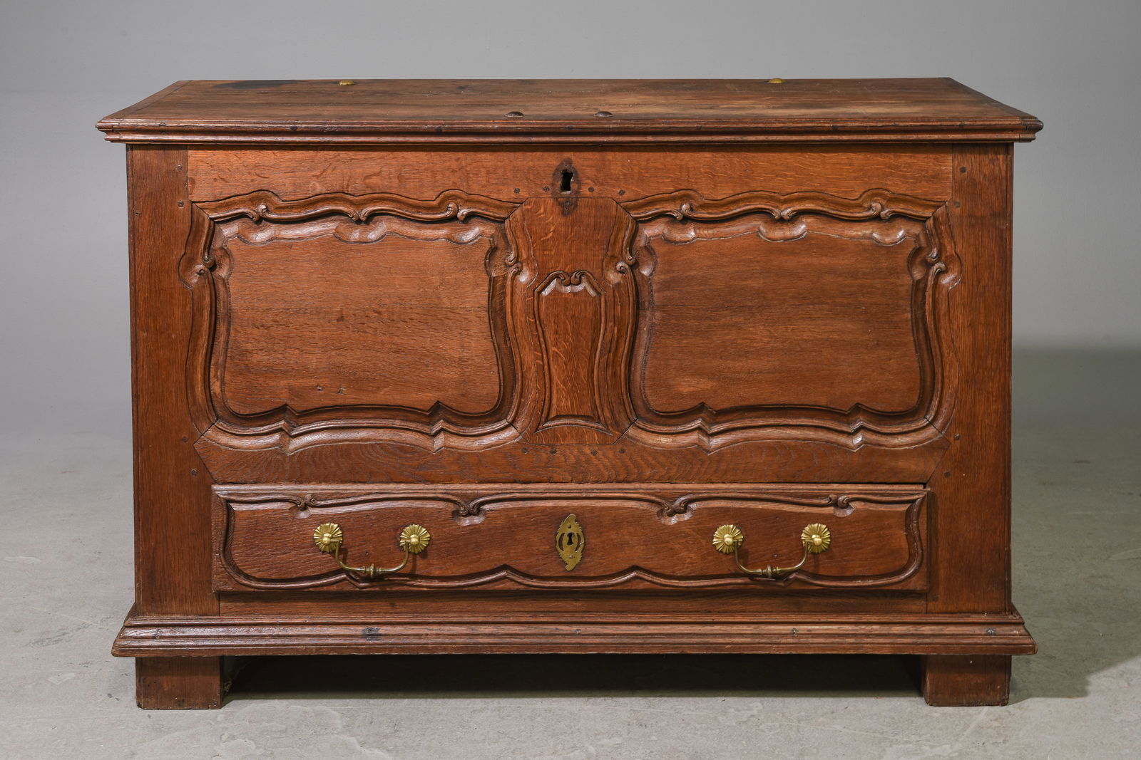 French Large Oak Dowry Chest / Trunk c.1920's (1 of 5)