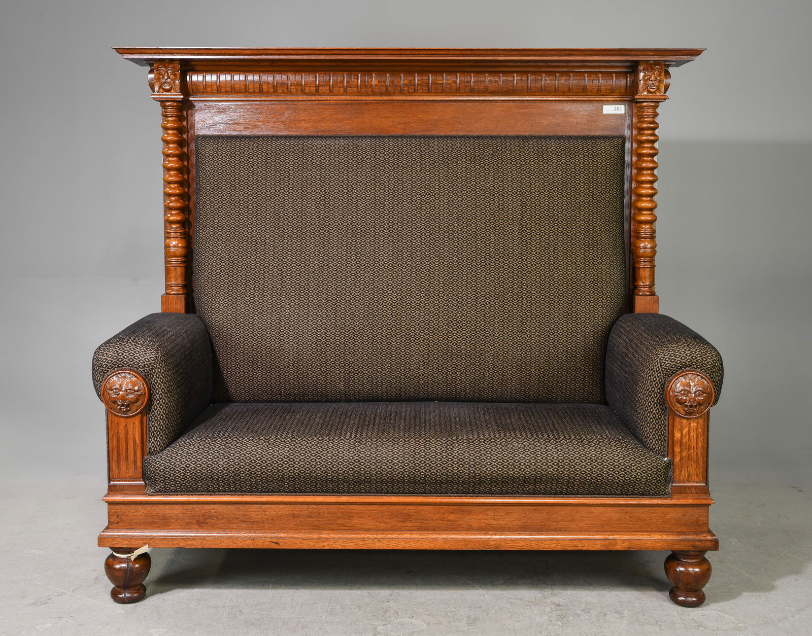 Renaissance Style High back Carved Sofa (1 of 6)