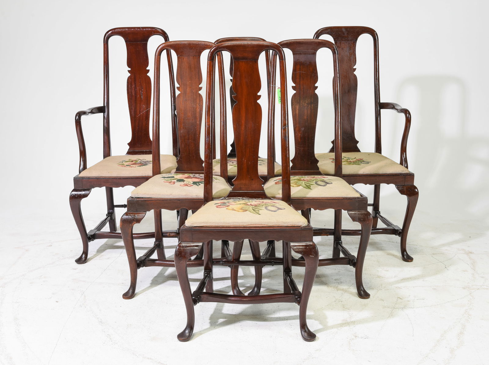 6 English Mahogany High Back Dining Chairs (1 of 6)
