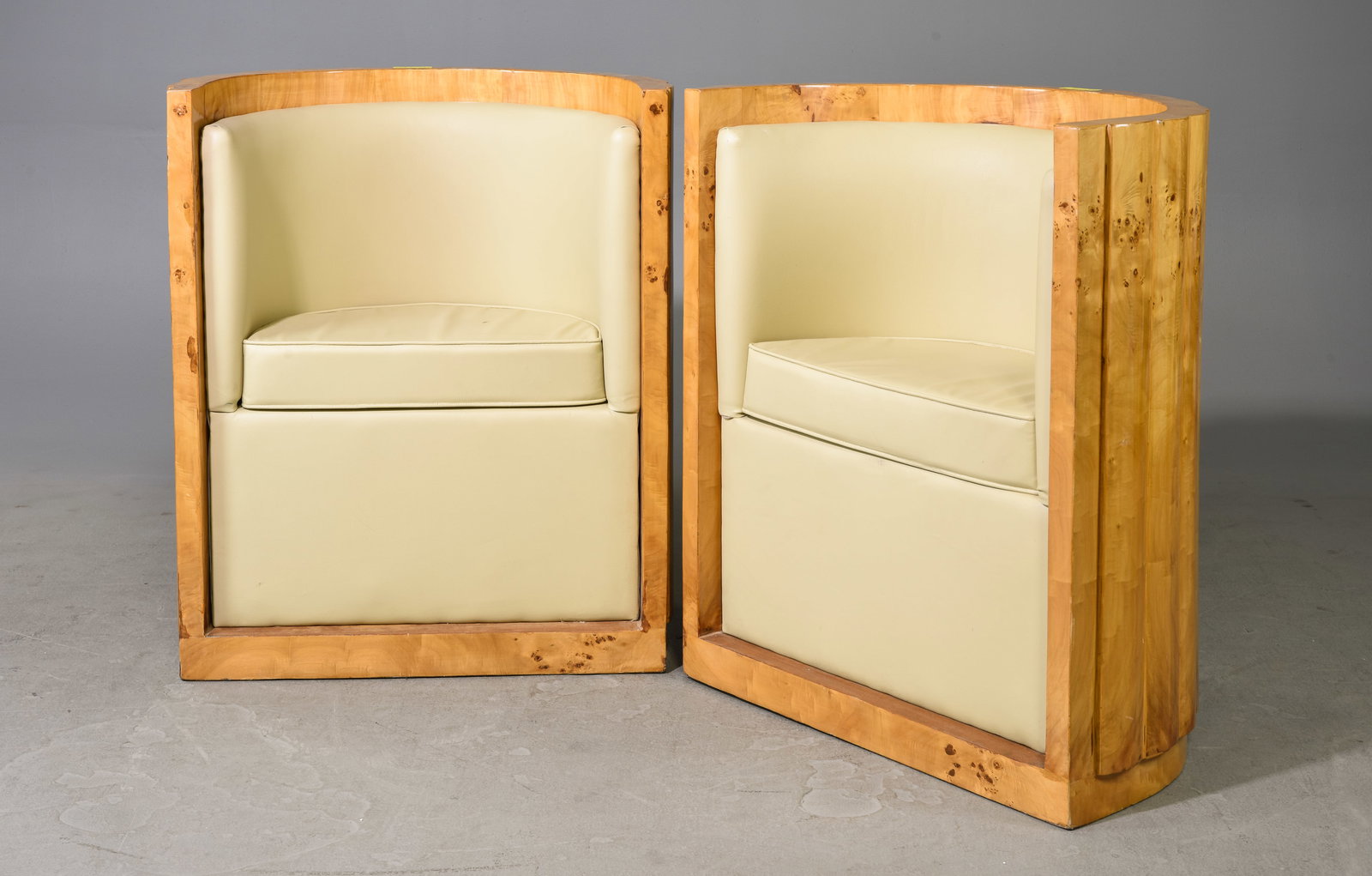 Pair of Burled Art Deco Style Club Chairs #1 (1 of 8)