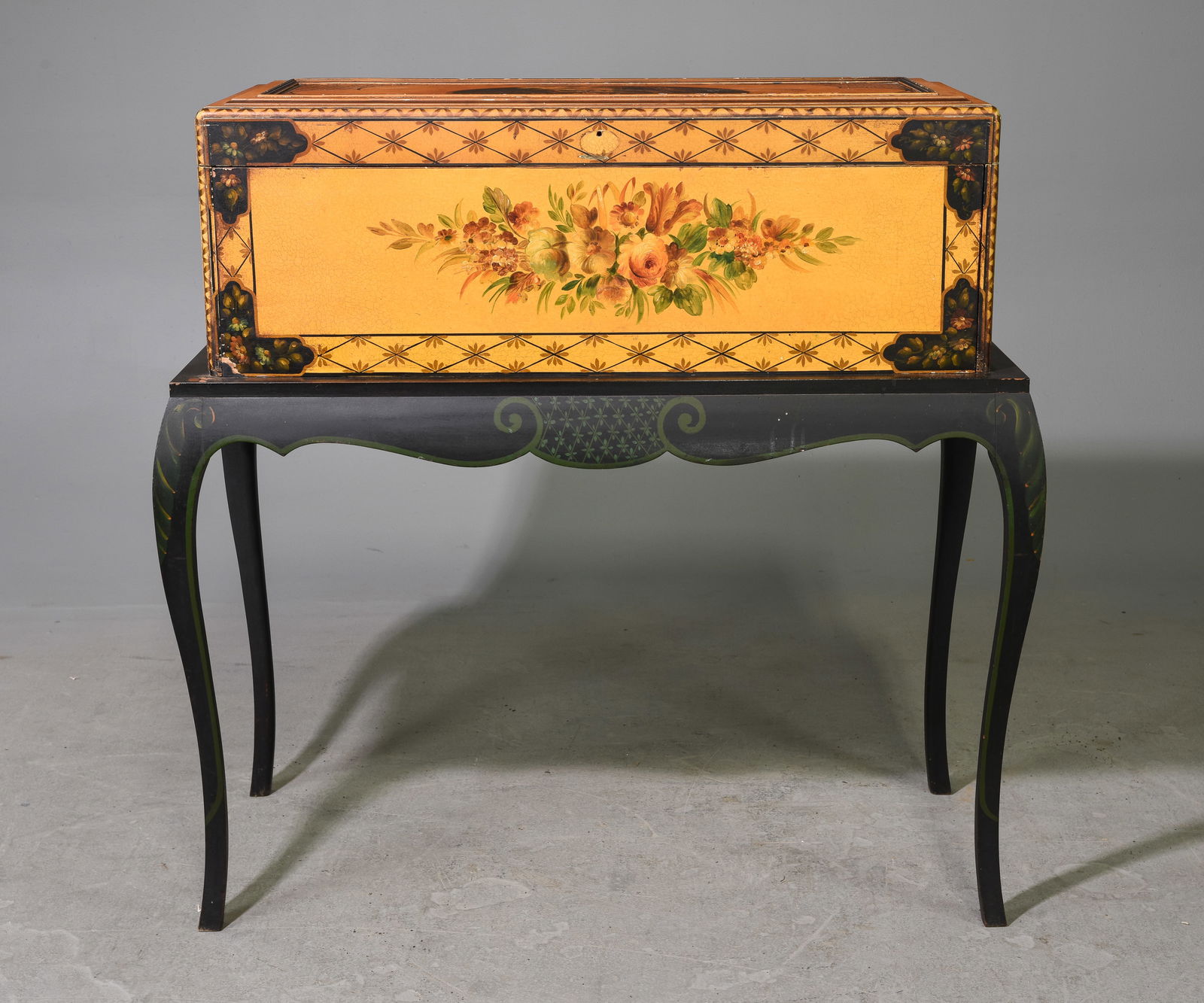 Chinoiserie Style Lift Top Vanity Desk (1 of 9)