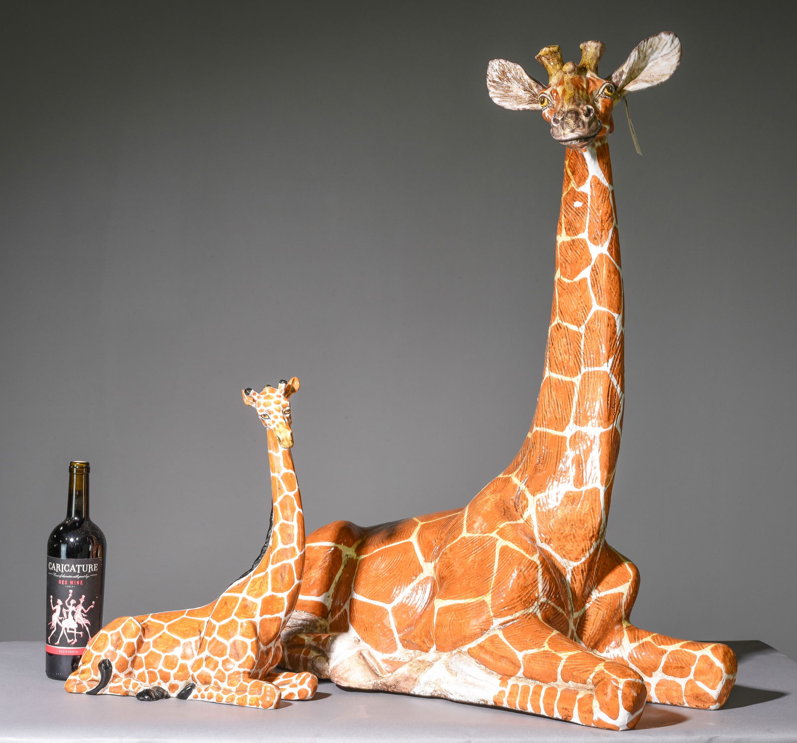 2 Italian Majolica Giraffe Statues / Figures (1 of 5)