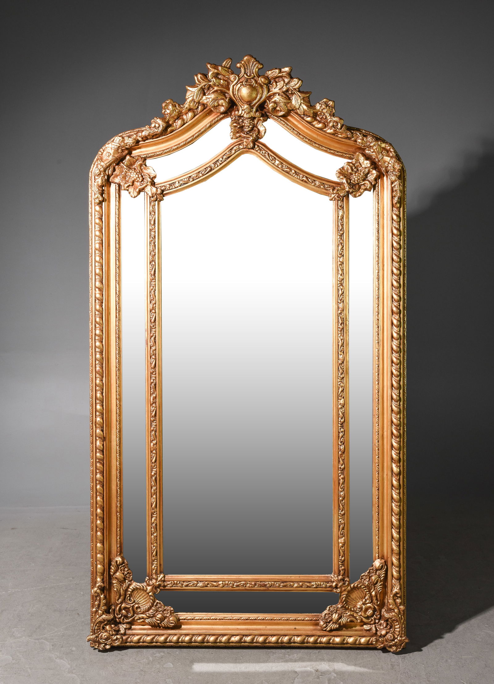 French Style Large Gold Framed Beveled Mirror #2 (1 of 5)