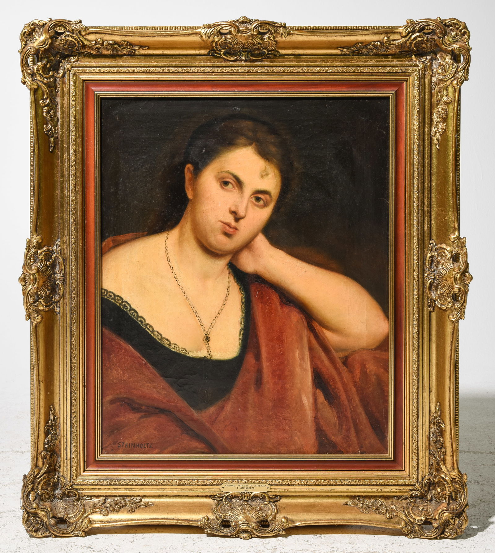 Steinholtz Gold Framed Oil on Canvas Portrait (1 of 5)