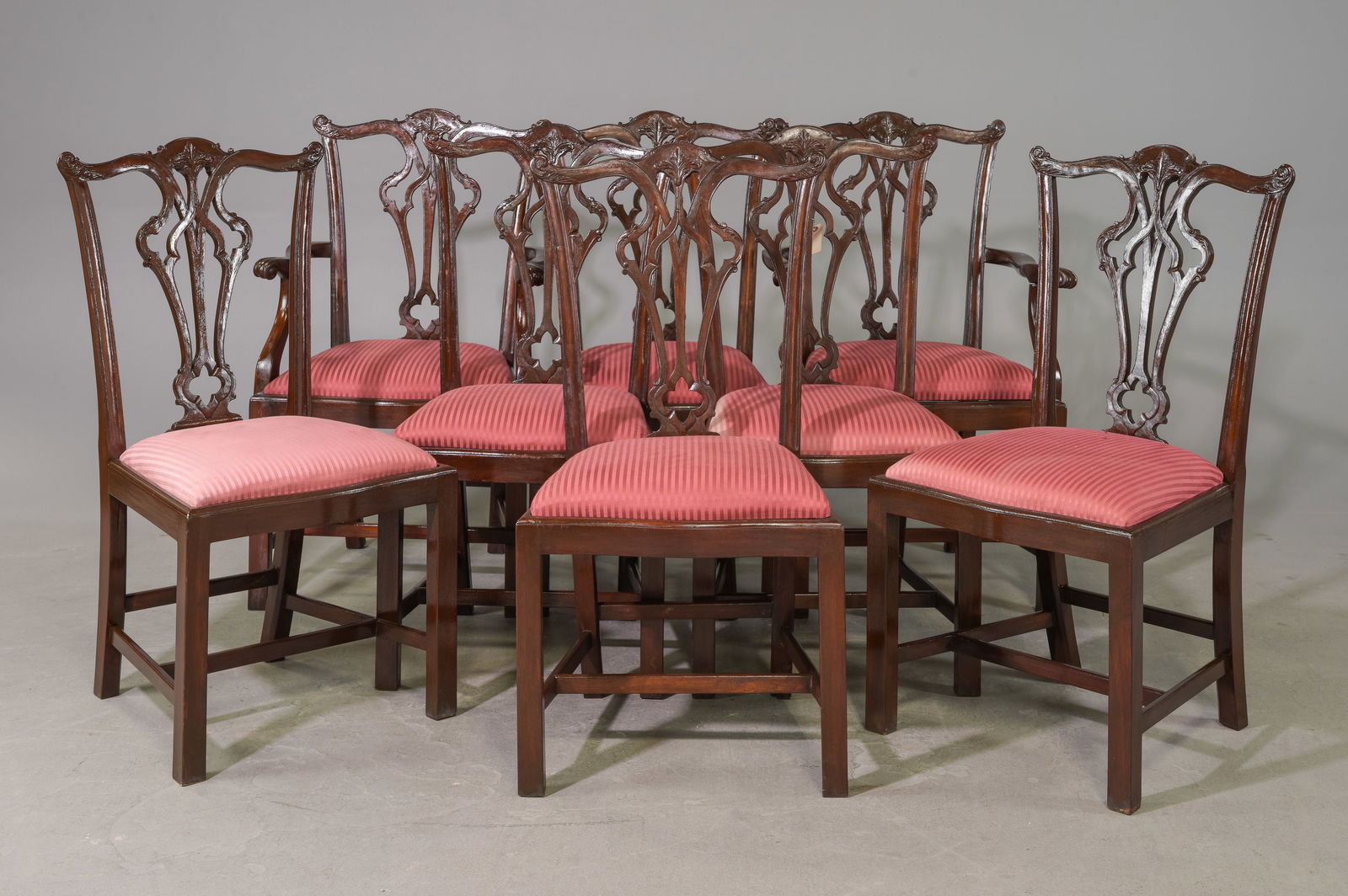 Set of 8 Chippendale Style Mahogany Chairs (1 of 6)