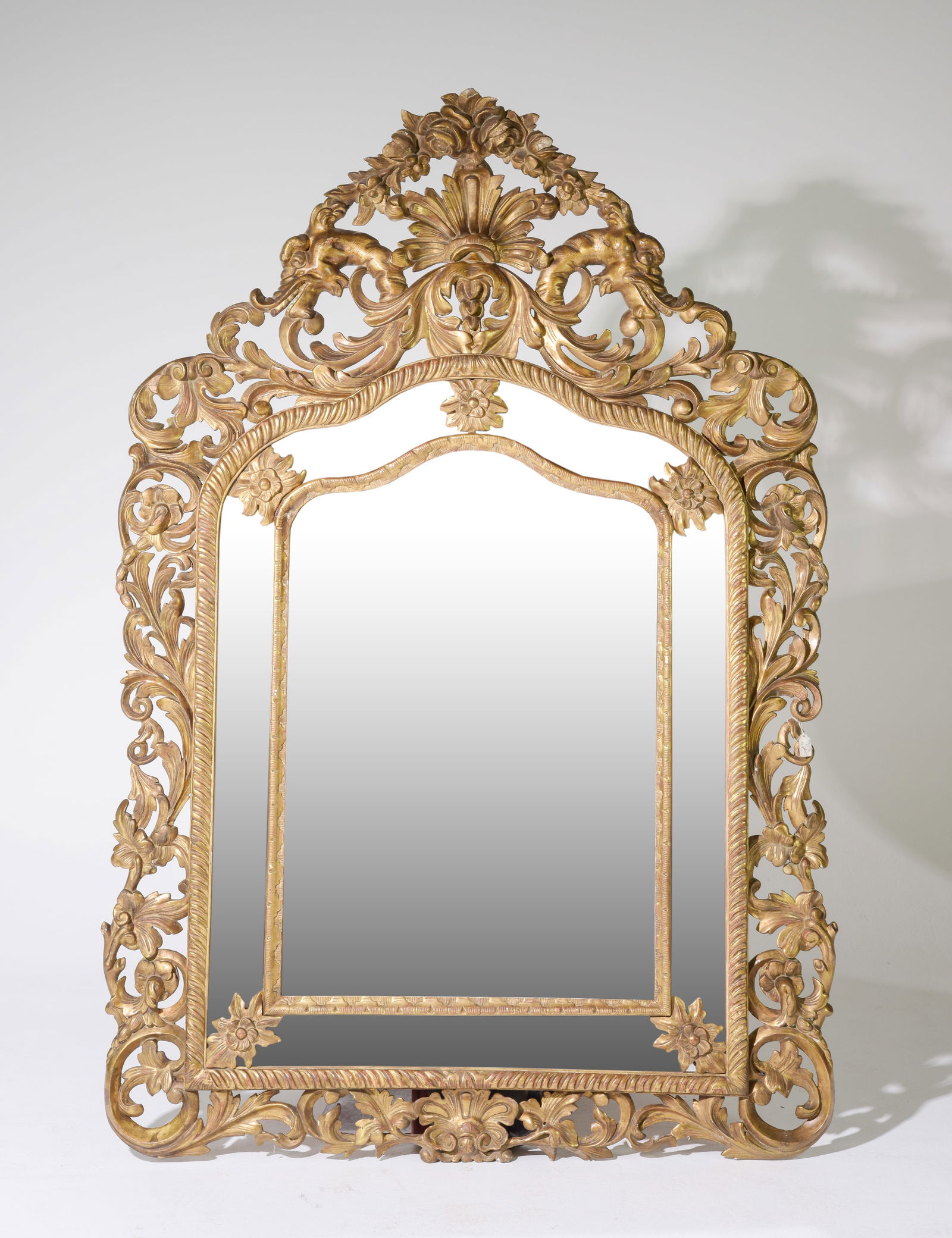 Antique French Palatial Gold Gilt Framed Mirror (1 of 6)