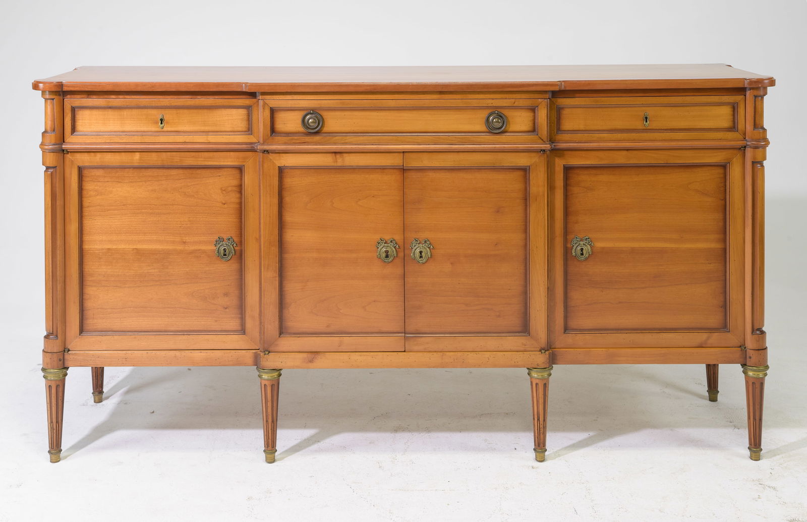 Louis XVI Style 4 Door Cherry Sideboard (1 of 8)